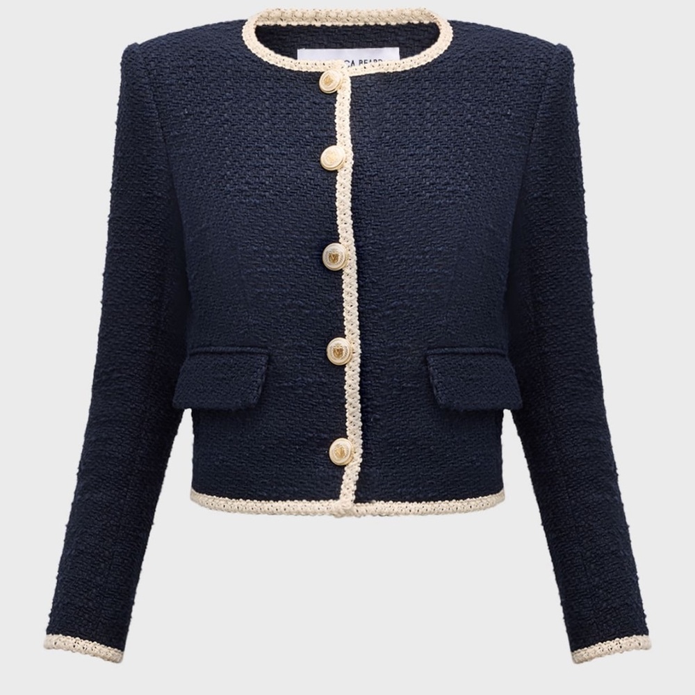 Veronica Beard Mabel Collarless Tweed Jacket NWT $698